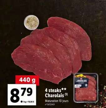 Lidl 4 Steaks Charolais offre