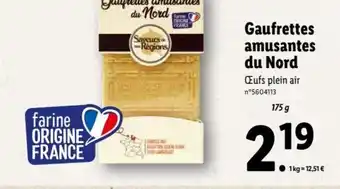Lidl Gaufrettes Amusantes du Nord offre
