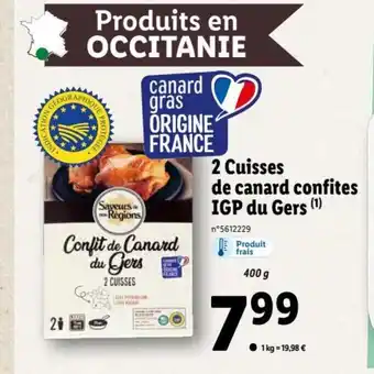 Lidl 2 Cuisses de Canard Confites IGP du Gers offre