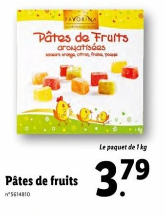 Lidl Pâtes de Fruits offre