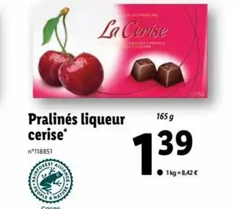 Lidl Pralinés Liqueur Cerise offre