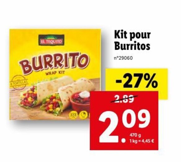Promo Kit Pour Burritos chez Lidl
