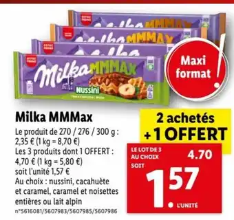 Lidl Milka MMMax offre