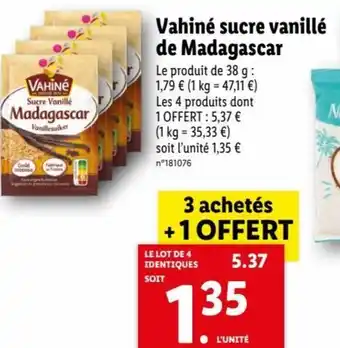 Lidl Vahiné Sucre Vanillé de Madagascar offre