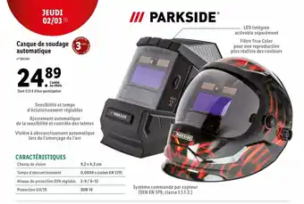 Lidl Casque de Soudage Automatique offre