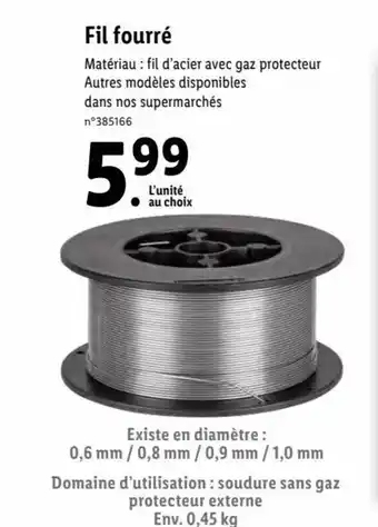 Lidl Fil Fourré offre