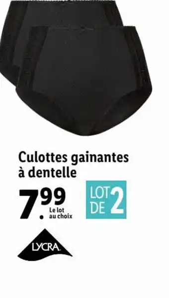 Lidl Culottes Gainantes à Dentelle offre