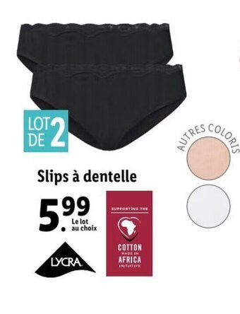 Lidl Slips à Dentelle offre