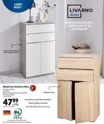 Lidl Meuble Bas Imitation Chêne offre