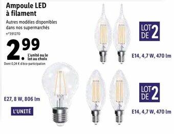 Lidl Ampoule LED à Filament offre
