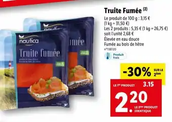 Lidl Truite Fumée offre