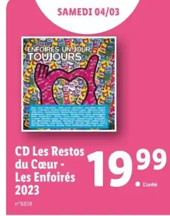 CD Les Restos du CĆur- Les EnfoirĂ©s 2023