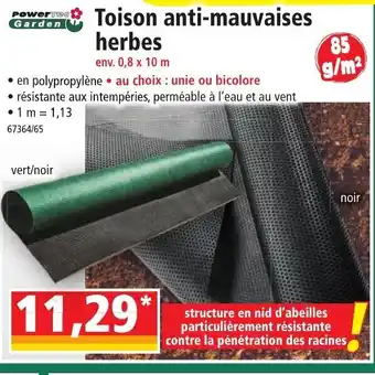 Norma Toisson Anti-Mauvaises Herbes offre