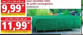 Norma Pour Ensemble Table de Jardin Rectangulaire offre