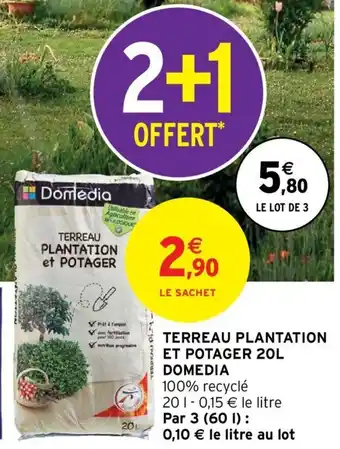 Intermarché Terreau Plantation et Potager 20L Domedia offre
