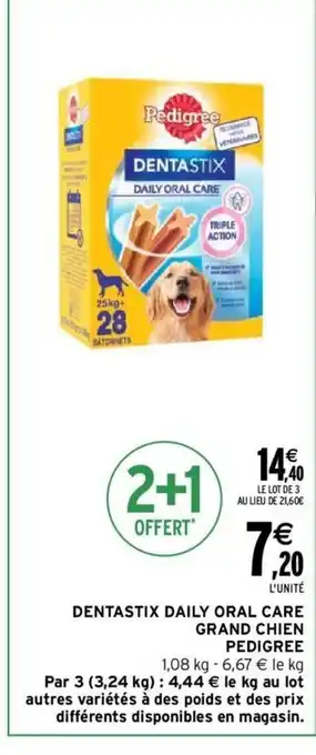 Intermarché Dentastix Daily Oral Care Grand Chien Pedigree offre