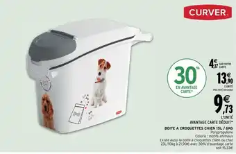 Intermarché Boite a Croquettes Chien 15L/ 6KG offre