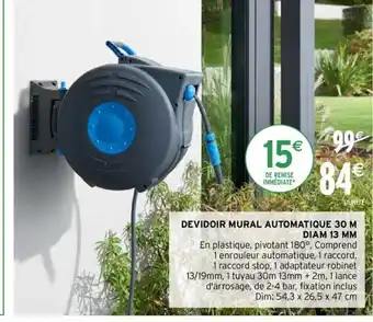 Intermarché Devidoir Mural Automatique 30 M Diam 13 MM offre