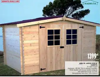 Intermarché Abri De Jardin 9,58 M Habrita offre