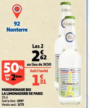 Auchan Parismonade Bio La Limonaderie De Paris offre