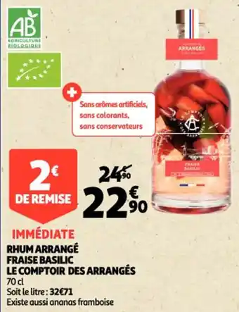 Rhum Arrangé Fraise basilic Le Comptoir Des Arrangés