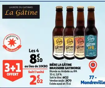 Auchan Biére La Gatine Brasserie Gatinorge offre