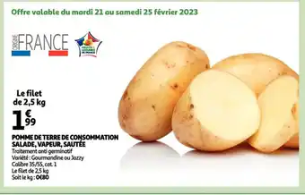 Auchan Pomme De Terre De Consommation Salade Vapeur Sautée offre