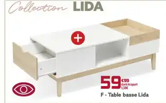 Gifi Table Basse Lida offre