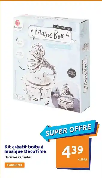 Action Kit créatif boîte à musique décotime offre