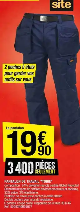 Brico Dépôt Pantalon de travail offre