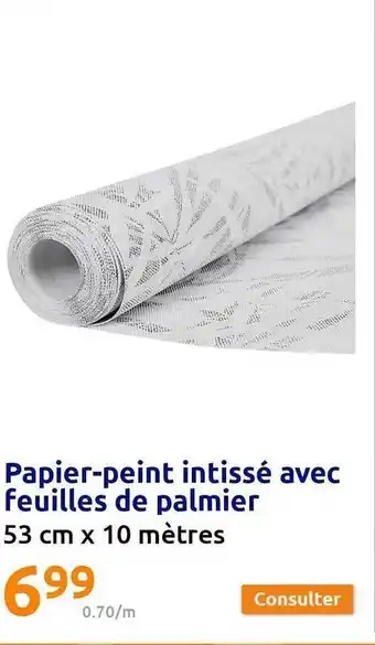 Action Papier-peint intissé avec feuilles de palmoer offre