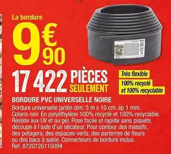 Bordure pvc universelle noire