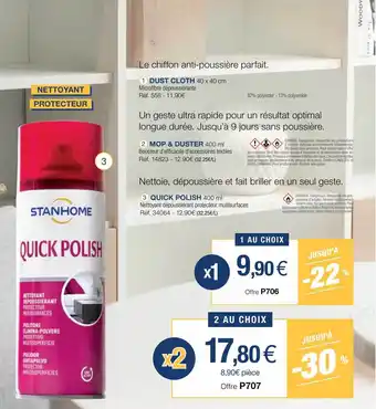 Dust cloth, mop & duster, quick polish