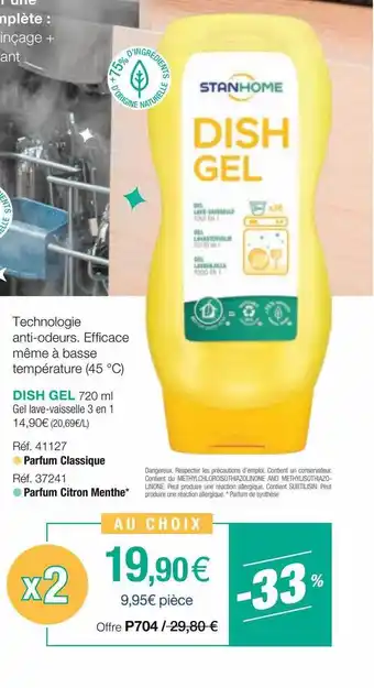 Stanhome Dish gel offre