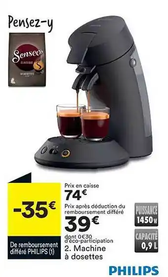 BUT Machine à dosettes philips offre