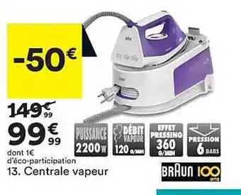 BUT Centrale vapeur braun offre