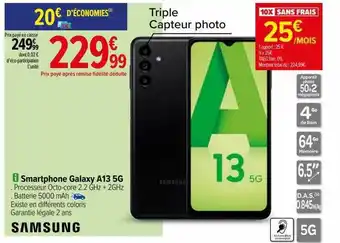 Carrefour Smartphone galaxy a13 5g samsung offre