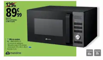Carrefour Micro-ondes mandine offre