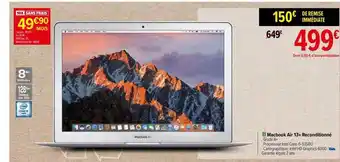 Carrefour Macbook air 13» reconditionné offre