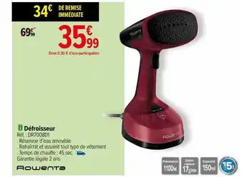 Carrefour Défroisseur rowenta offre