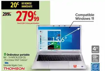 Carrefour Ordinateur portable thomson offre