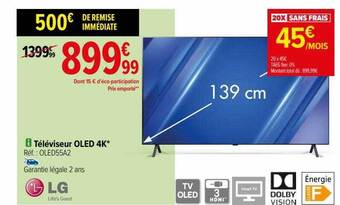 Carrefour Téléviseur oled 4k lg offre