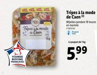 Lidl Tripes à la mode de caen offre