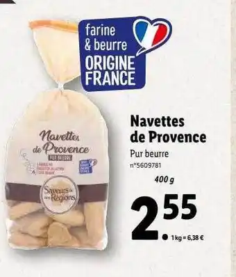 Lidl Navettes de provence offre