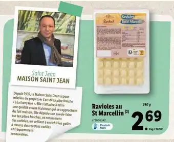 Lidl Ravioles au st marcellin offre