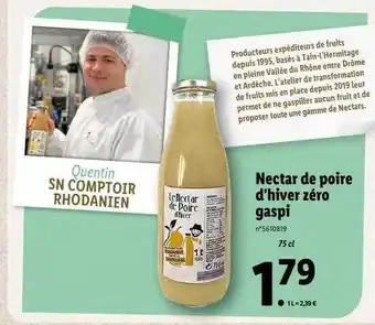 Lidl Néctar de poire d'hiver zéro gaspi offre