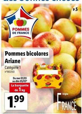 Lidl Pommes bicolores ariane offre