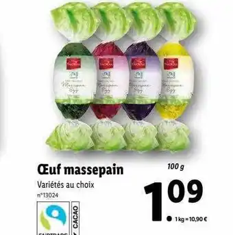 Lidl Œufs massepain favorina offre