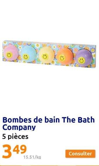 Action Bombes de bain the bath company offre