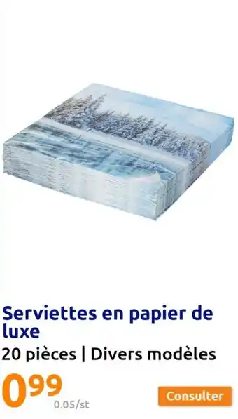 Action Serviettes en papier de luxe offre